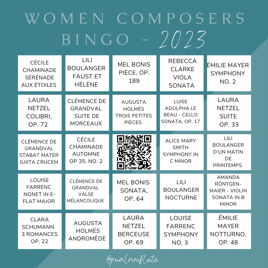 Women Composers Bingo – Romantic Era