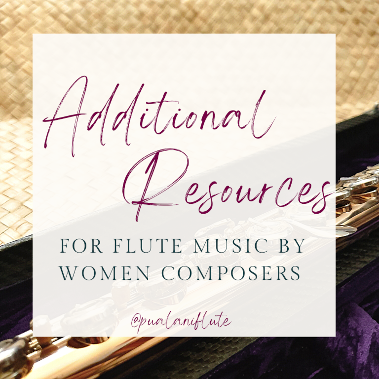 Additional resources for flute music by women composers