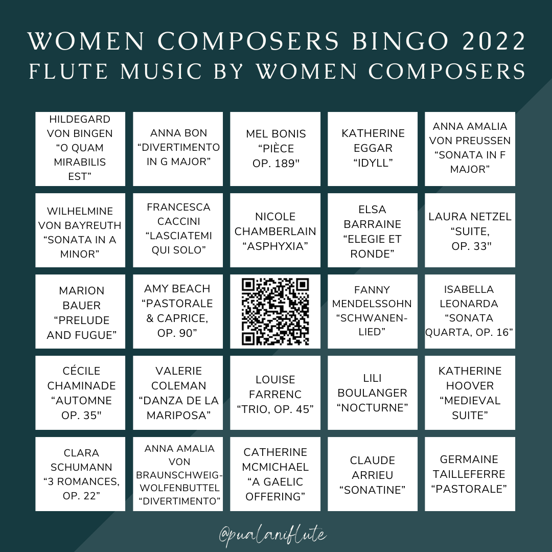 Women Composers Bingo 2022